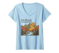 Women's Isle Royale National Park V-Neck T-Shirt