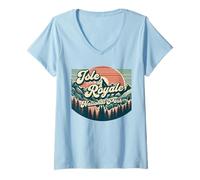 Women's Isle Royale National Park V-Neck T-Shirt