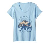 Women's Isle Royale National Park V-Neck T-Shirt