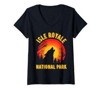 Womens Isle Royale National Park V-Neck T-Shirt