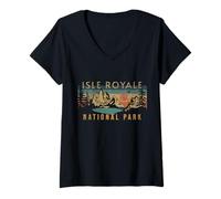 Women's Isle Royale National Park V-Neck T-Shirt