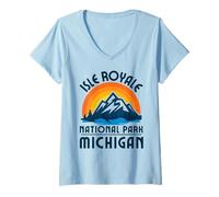 Womens Isle Royale National Park V-Neck T-Shirt