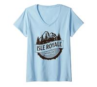 Womens Isle Royale National Park V-Neck T-Shirt
