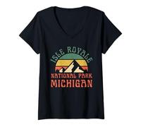 Womens Isle Royale National Park V-Neck T-Shirt