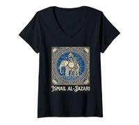 Womens Ismail al-Jazari - Islamic Golden Age Scientist Science V-Neck T-Shirt