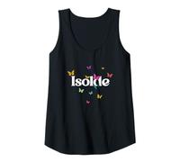 Womens Isolde - Adorable Girl Name with Colorful Butterlies Tank Top