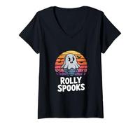 Womens Isopod Dad Rolly Spooks V-Neck T-Shirt