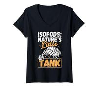 Womens Isopods Nature's Little Tanks Design for a Isopod Lover V-Neck T-Shirt