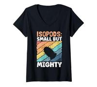 Women's Isopods Small But Mighty Design for a Isopod Lover V-Neck T-Shirt