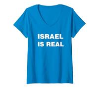 Womens Israel is Real Jewish Pride Jerusalem Day Jewish State V-Neck T-Shirt