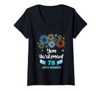 Women's Israel's 78 Yom Haatzmaut Fireworks Israel Independence Day V-Neck T-Shirt