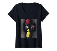 Women's IT (2017) You'll Float Too Fog Poster V-Neck T-Shirt
