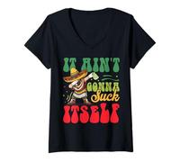 Womens It Ain't Gonna Suck Itself V-Neck T-Shirt