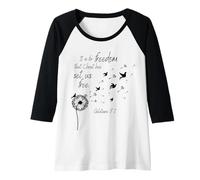 Womens It is for Freedom That Christ Has Set Us Free Galatians 5:1 Raglan Baseball Tee