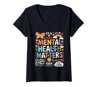 Womens It Is Ok To Not Be Ok Motivational Positive Thinking V-Neck T-Shirt