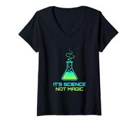 Women's It is Science Not Magic Pharmacy Healthcare Pharmacist V-Neck T-Shirt