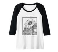 Womens It is Well with My Soul Sunflower Christian Hymn Raglan Baseball Tee