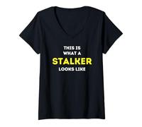 Womens It is what a Stalker looks like V-Neck T-Shirt