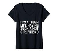 Women's It’s A Tough Life Having Such A Hot Girlfriend V-Neck T-Shirt