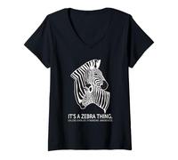 Womens It’s a Zebra Thing - Ehlers-Danlos Syndrome Awareness Design V-Neck T-Shirt
