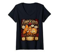 Women's It’s Complicated Chicken Tender Biscuit Honey Drama V-Neck T-Shirt