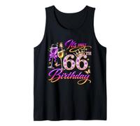 Womens It’s My 66th Birthday 66 Years Old Birthday Queen Tank Top