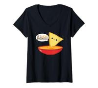 Womens It’s Nacho Business Funny Snack Pun Graphic V-Neck T-Shirt
