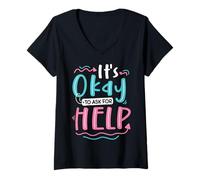 Women's It’s Okay to Ask for Help V-Neck T-Shirt
