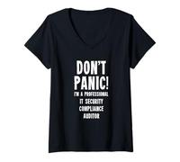 Womens IT Security Compliance Auditor V-Neck T-Shirt