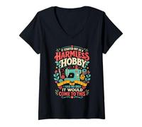 Women's It Started As A Harmless Hobby Had No Idea It Would Come Far V-Neck T-Shirt