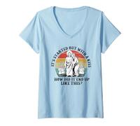 Women's It Started Out with A Kiss How Did It End Up Like This Jesus V-Neck T-Shirt