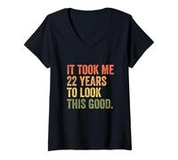 Women's It Took Me 22 Years to Look This Good V-Neck T-Shirt
