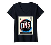 Womens It was DNS Programmer Network Debugging Joke ||- V-Neck T-Shirt