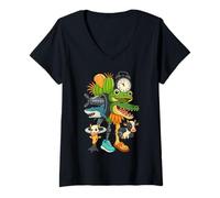 Womens Italian Brainrot Meme 10Stage Combined Character Compilation V-Neck T-Shirt