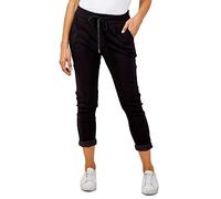 Women's Italian Elastic Waist Trouser Plain Magic Pants Ladies Casual Active Yoga Jogger Comfy Trousers UK 8-22 (20-22, Black)