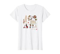 Womens Italian Holiday, Fashion Girl in Italy, Pizza,Gelato,Coffee T-Shirt