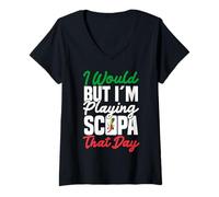 Womens Italian Scopa Cards Nonna Nonno Playing Italian Scopa V-Neck T-Shirt