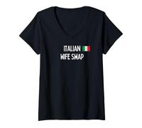 Womens Italian Wife Swap - sexy gift for men and woman V-Neck T-Shirt