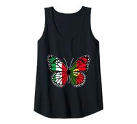 Womens Italy and Portugal Butterfly Half Italian Portuguese Roots Tank Top