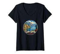 Women's Italy Lake Garda V-Neck T-Shirt