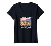 Womens Italy Limone sul Garda Souvenir/Limone sul Garda V-Neck T-Shirt