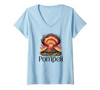 Womens Italy Pompeii V-Neck T-Shirt