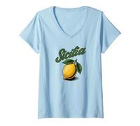 Womens Italy Sicily Souvenir / Sicily V-Neck T-Shirt