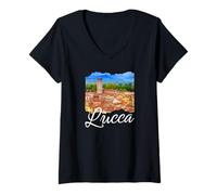 Women's Italy Tuscany Lucca V-Neck T-Shirt