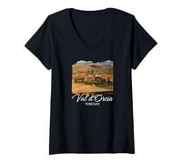 Women's Italy Tuscany Val d’Orcia V-Neck T-Shirt