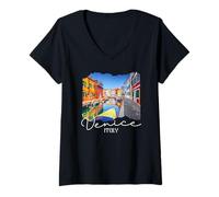 Womens Italy Venice Souvenir / Venice V-Neck T-Shirt