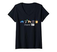 Womens Itinerant TOD DHH Teacher Deaf Community Hard of Hearing V-Neck T-Shirt