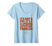 Women's It's A 2 Pound Attitude Problem Silkie Mom Urban Homestead V-Neck T-Shirt