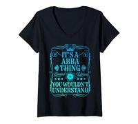 Womens Its A Abba Thing You Wouldn't Understand Funny Abba Name V-Neck T-Shirt