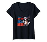 Womens It's A Bad Day To Be A Cold Beer USA V-Neck T-Shirt